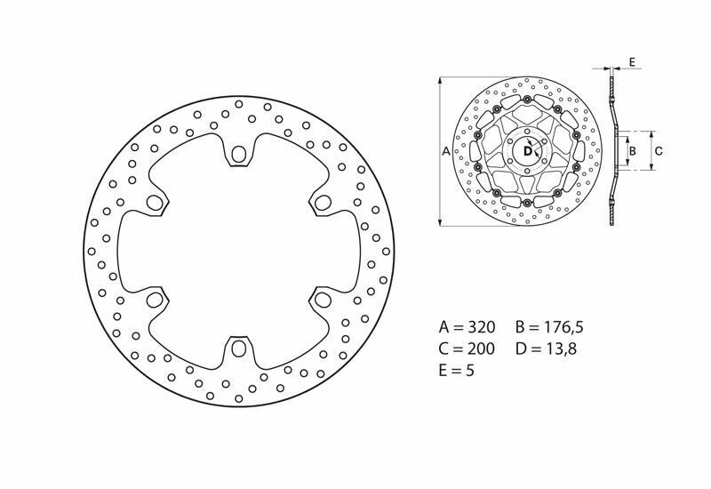 Disco de freno Brembo 68B407F3 BREMBO 68B407F3