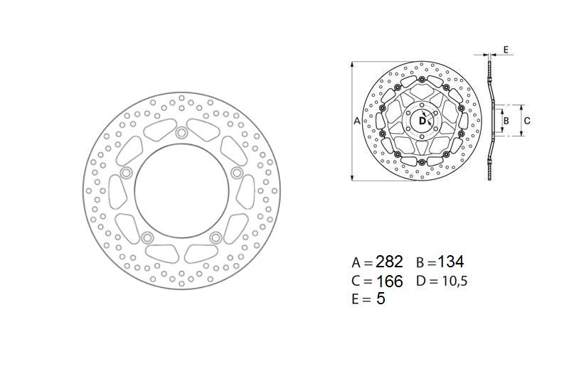 Disco de freno Brembo 68B407F8 BREMBO 68B407F8