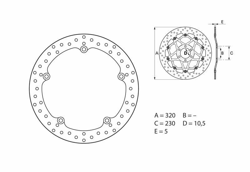 Disco de freno Brembo 68B407G7 BREMBO 68B407G7