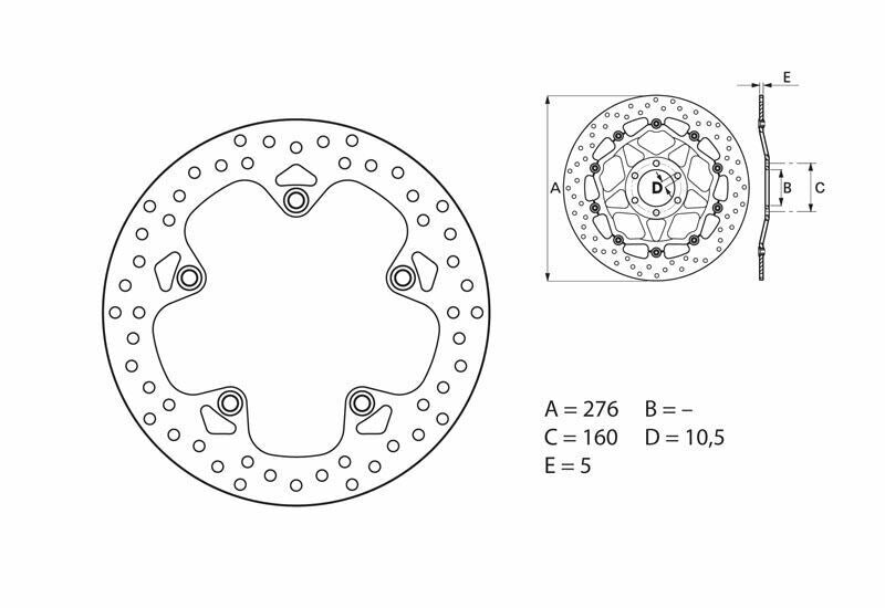 Disco de freno Brembo 68B407G9 BREMBO 68B407G9