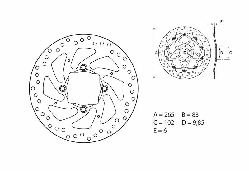 Disco de freno Brembo 68B407H2 BREMBO 68B407H2