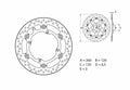 Disco de freno flotante Brembo 78B40814 BREMBO 78B40814