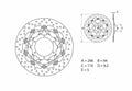 Disco de freno flotante Brembo 78B40823 BREMBO 78B40823