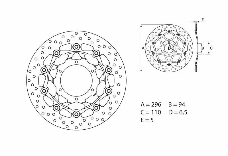 Disco de freno flotante Brembo 78B40823 BREMBO 78B40823