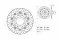 Disco de freno flotante Brembo 78B40824 BREMBO 78B40824