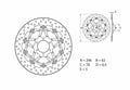 Disco de freno flotante Brembo 78B40825 BREMBO 78B40825