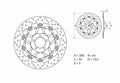Disco de freno flotante Brembo 78B40841 BREMBO 78B40841