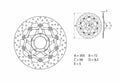 Disco de freno flotante Brembo 78B40845 BREMBO 78B40845