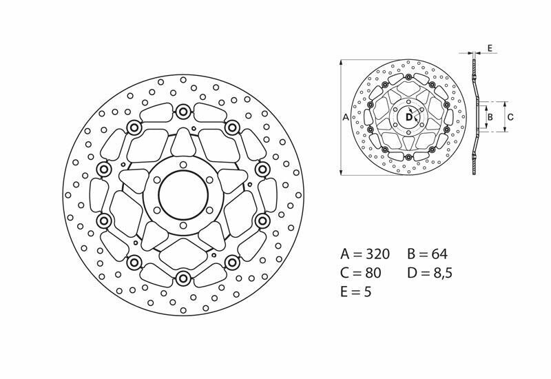 Disco de freno flotante Brembo 78B40870 BREMBO 78B40870