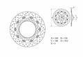 Disco de freno flotante Brembo 78B40872 BREMBO 78B40872
