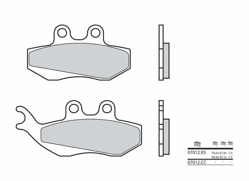 Pastillas de freno orgánicas Brembo 07012 BREMBO 7012