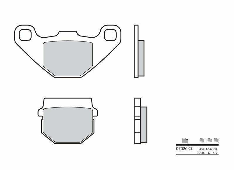 Pastillas de freno orgánicas Brembo 07026 BREMBO 7026