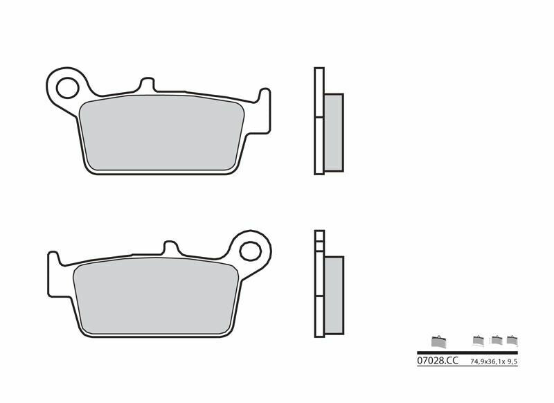 Pastillas de freno orgánicas Brembo 07028 BREMBO 7028