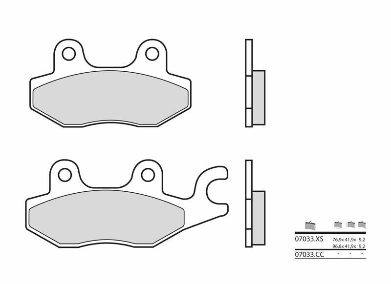 Pastillas de freno orgánicas Brembo 07033 BREMBO 7033