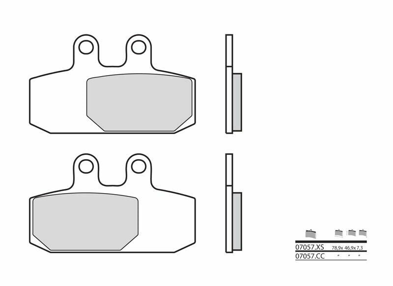 Pastillas de freno orgánicas Brembo 07057 BREMBO 7057