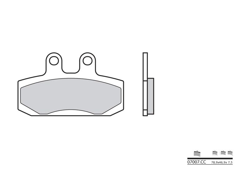 Pastillas de freno orgánicas Brembo 07007 BREMBO 7007