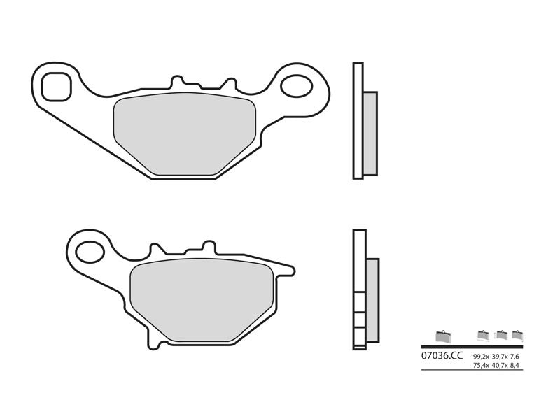 Pastillas de freno orgánicas Brembo 07036 BREMBO 7036
