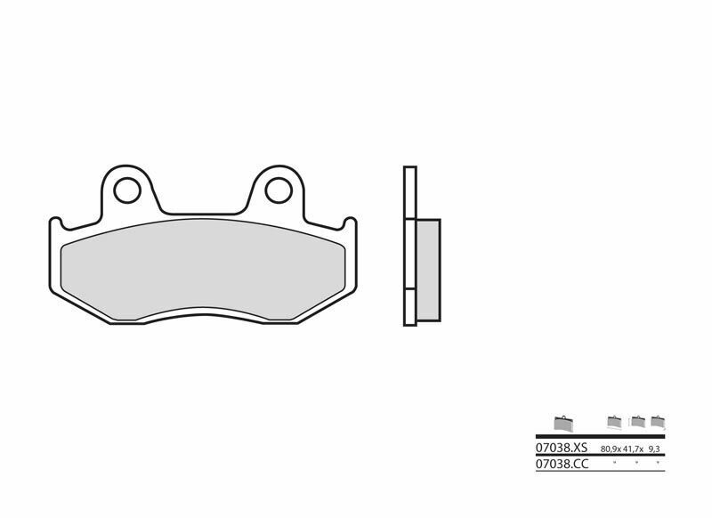 Pastillas de freno sinterizadas Brembo 07038XS BREMBO 07038XS