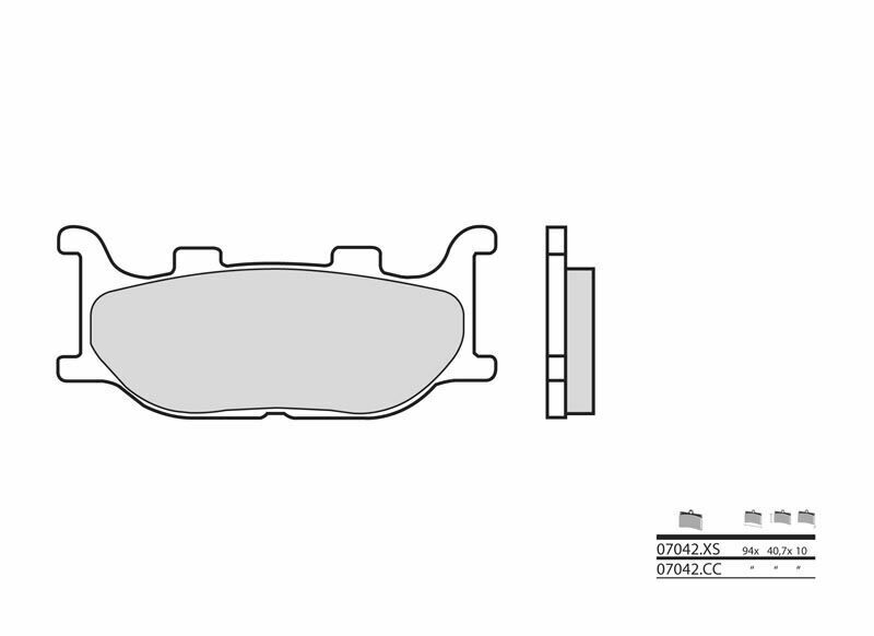 Pastillas de freno sinterizadas Brembo 07042XS BREMBO 07042XS