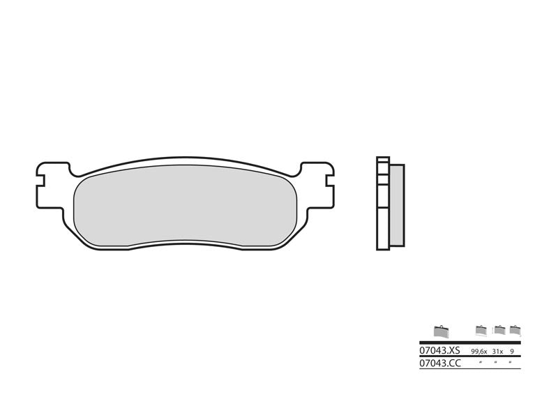 Pastillas de freno sinterizadas Brembo 07043XS BREMBO 07043XS