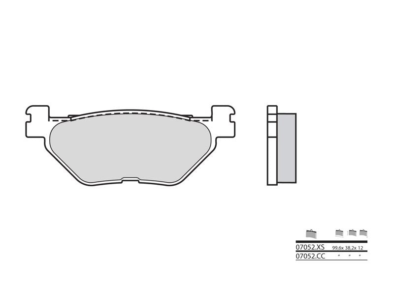 Pastillas de freno sinterizadas Brembo 07052XS BREMBO 07052XS
