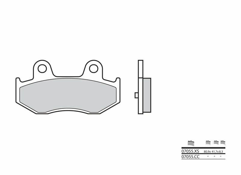 Pastillas de freno sinterizadas Brembo 07055XS BREMBO 07055XS