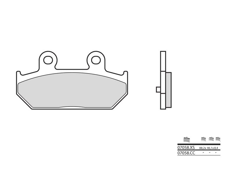 Pastillas de freno sinterizadas Brembo 07058XS BREMBO 07058XS