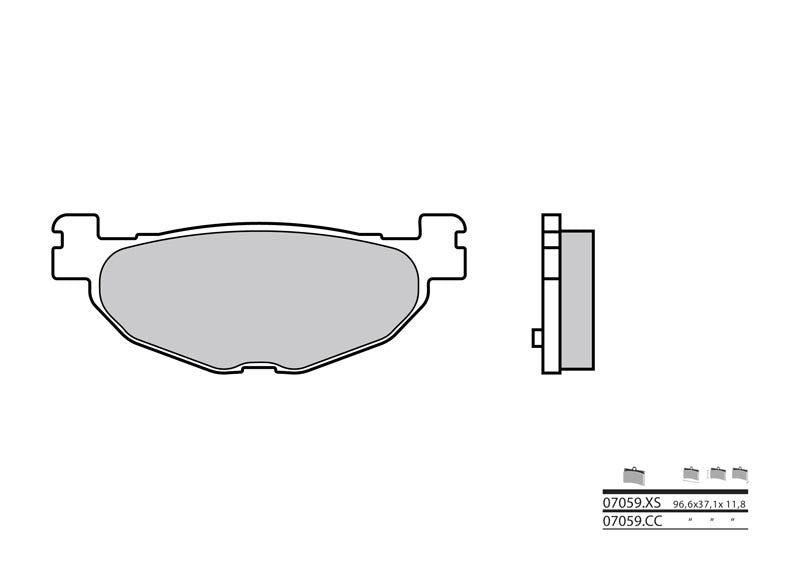 Pastillas de freno sinterizadas Brembo 07059XS BREMBO 07059XS