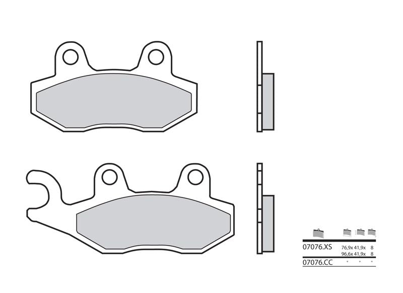 Pastillas de freno orgánicas Brembo 07076 BREMBO 7076