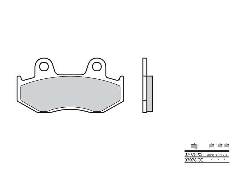 Pastillas de freno orgánicas Brembo 07078 BREMBO 7078