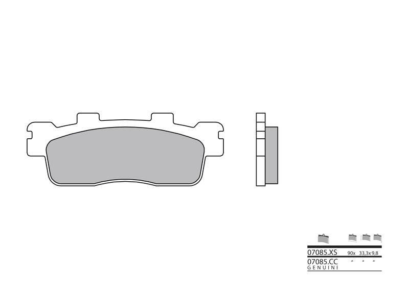 Pastillas de freno orgánicas Brembo 07085 BREMBO 7085