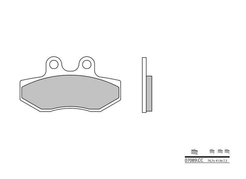 Pastillas de freno orgánicas Brembo 07089 BREMBO 7089