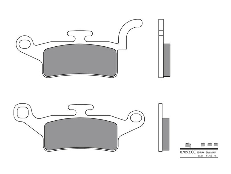 Pastillas de freno orgánicas Brembo 07093 BREMBO 7093