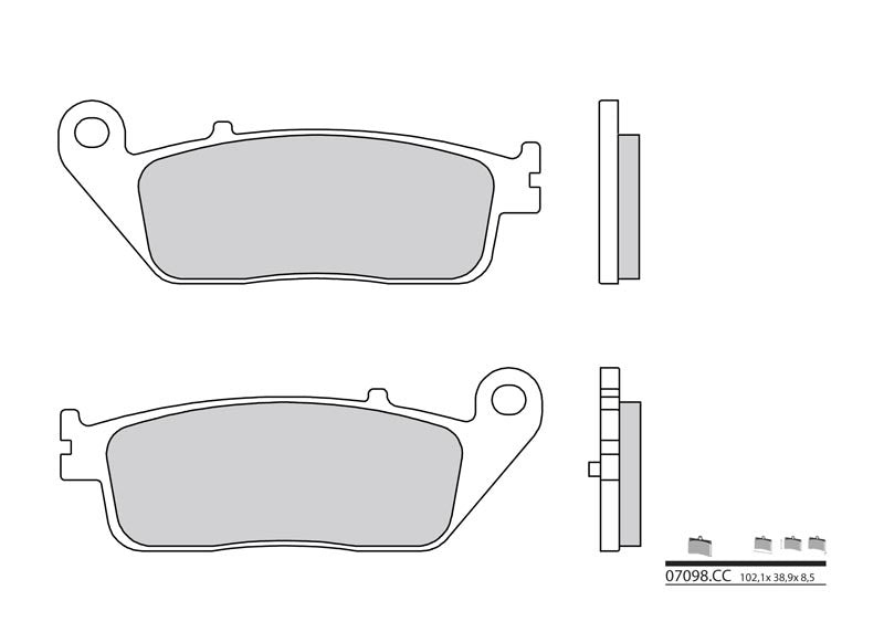 Pastillas de freno orgánicas Brembo 07098 BREMBO 7098