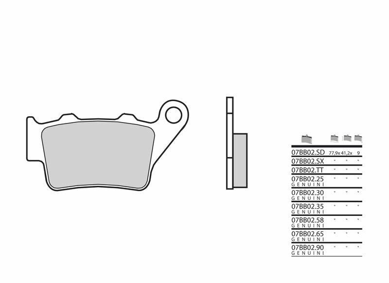 Pastillas de freno sinterizadas Brembo 07BB0258 BREMBO 07BB0258