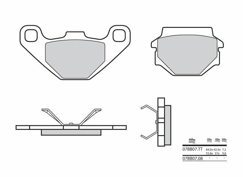 Pastillas de freno orgánicas Brembo 07BB0708 BREMBO 07BB0708