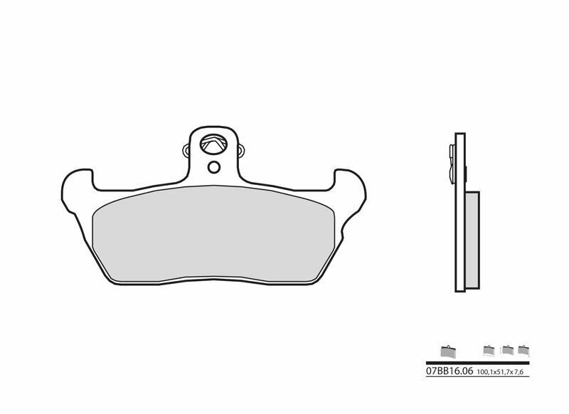 Pastillas de freno orgánicas Brembo 07BB1606 BREMBO 07BB1606