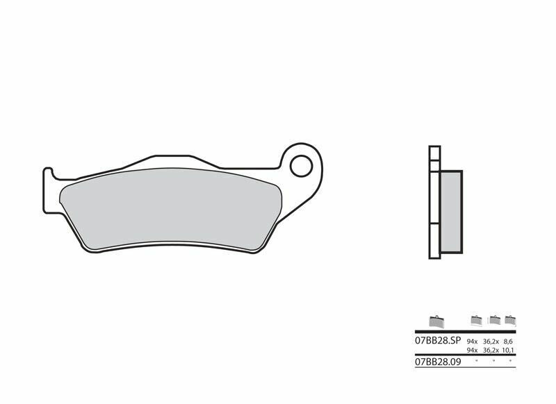 Pastillas de freno sinterizadas Brembo 07BB28SP BREMBO 07BB28SP