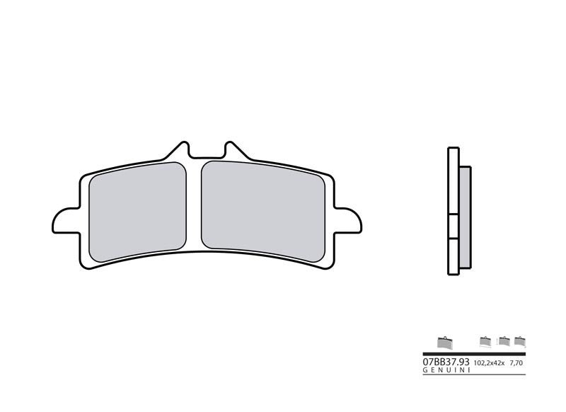 Pastillas de freno sinterizadas Brembo 07BB37LA BREMBO 07BB37LA