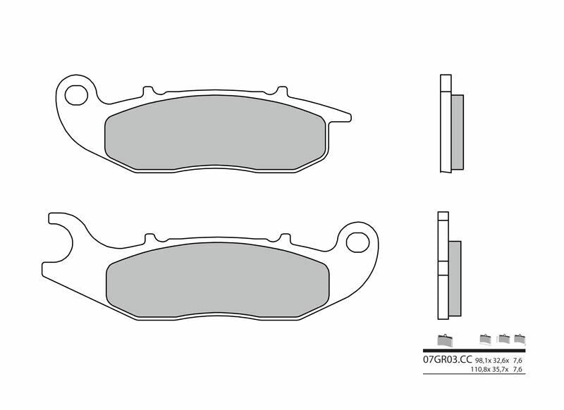 Pastillas de freno orgánicas Brembo 07GR03CC BREMBO 07GR03CC