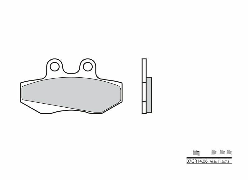 Pastillas de freno orgánicas Brembo 07GR1406 BREMBO 07GR1406