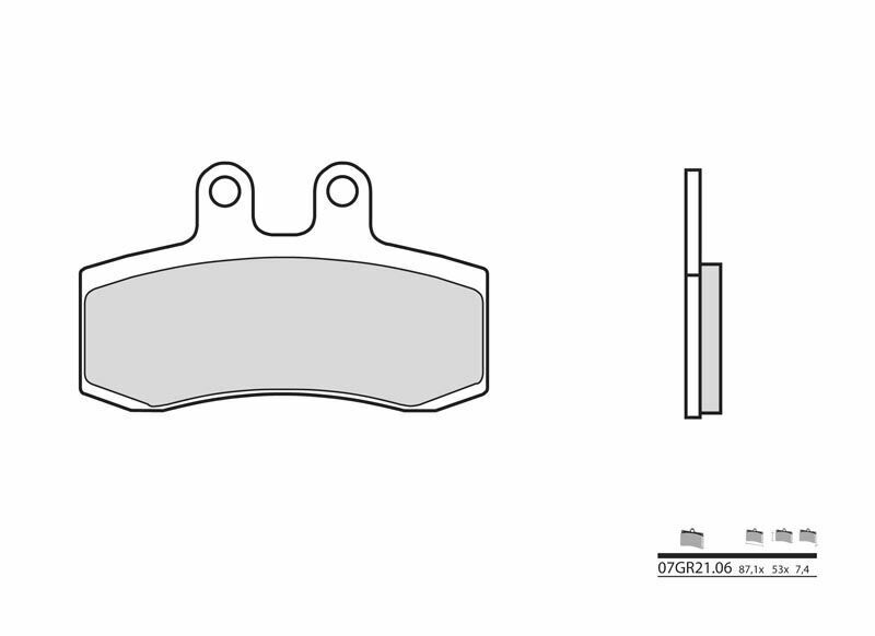 Pastillas de freno orgánicas Brembo 07GR2106 BREMBO 07GR2106