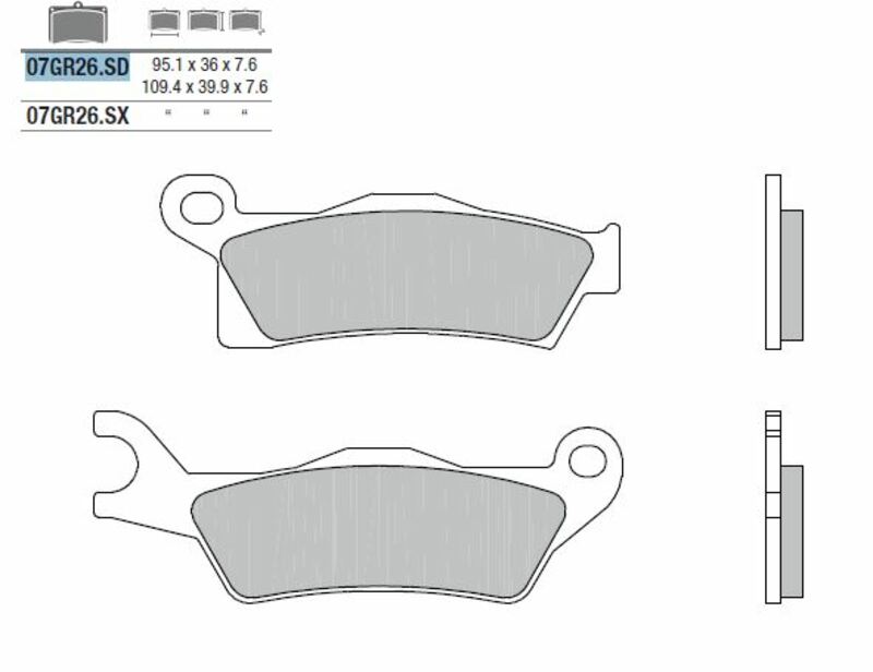 Pastillas de freno sinterizadas Brembo 07GR26SD BREMBO 07GR26SD