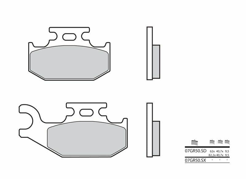 Pastillas de freno sinterizadas Brembo 07GR50SD BREMBO 07GR50SD