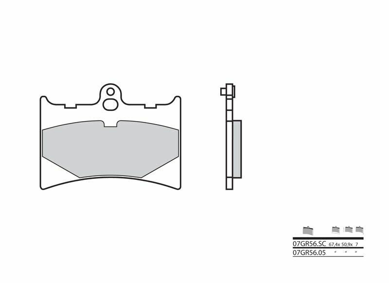 Pastillas de freno orgánicas Brembo 07GR5605 BREMBO 07GR5605