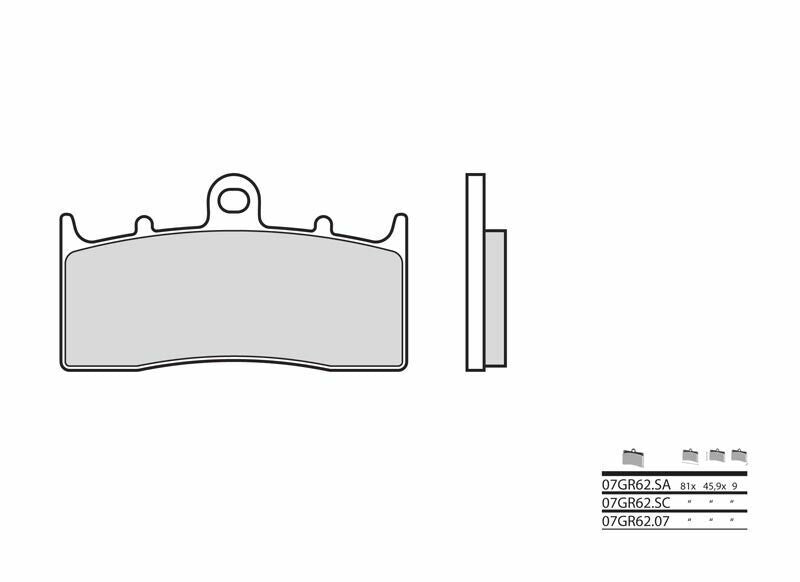 Pastillas de freno sinterizadas Brembo 07GR62SA BREMBO 07GR62SA