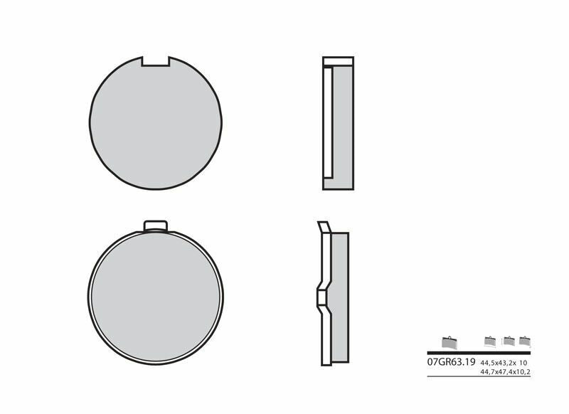 Pastillas de freno orgánicas Brembo 07GR6319 BREMBO 07GR6319