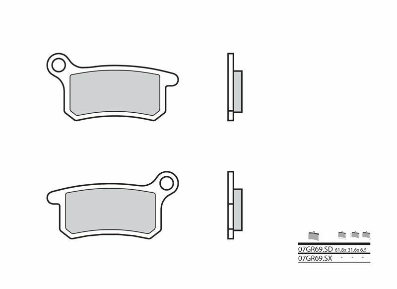 Pastillas de freno sinterizadas de competición Brembo 07GR69SX BREMBO 07GR69SX