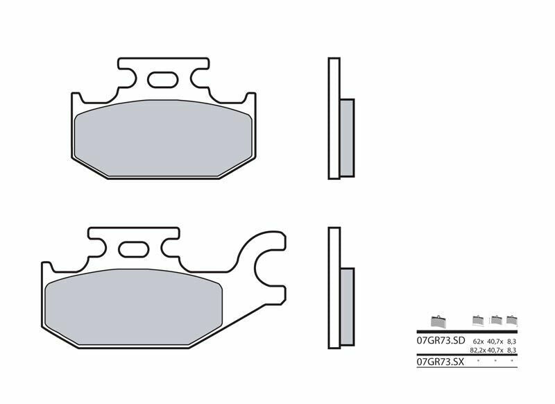 Pastillas de freno sinterizadas Brembo 07GR73SD BREMBO 07GR73SD