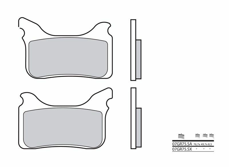 Pastillas de freno sinterizadas de competición Brembo 07GR75SX BREMBO 07GR75SX